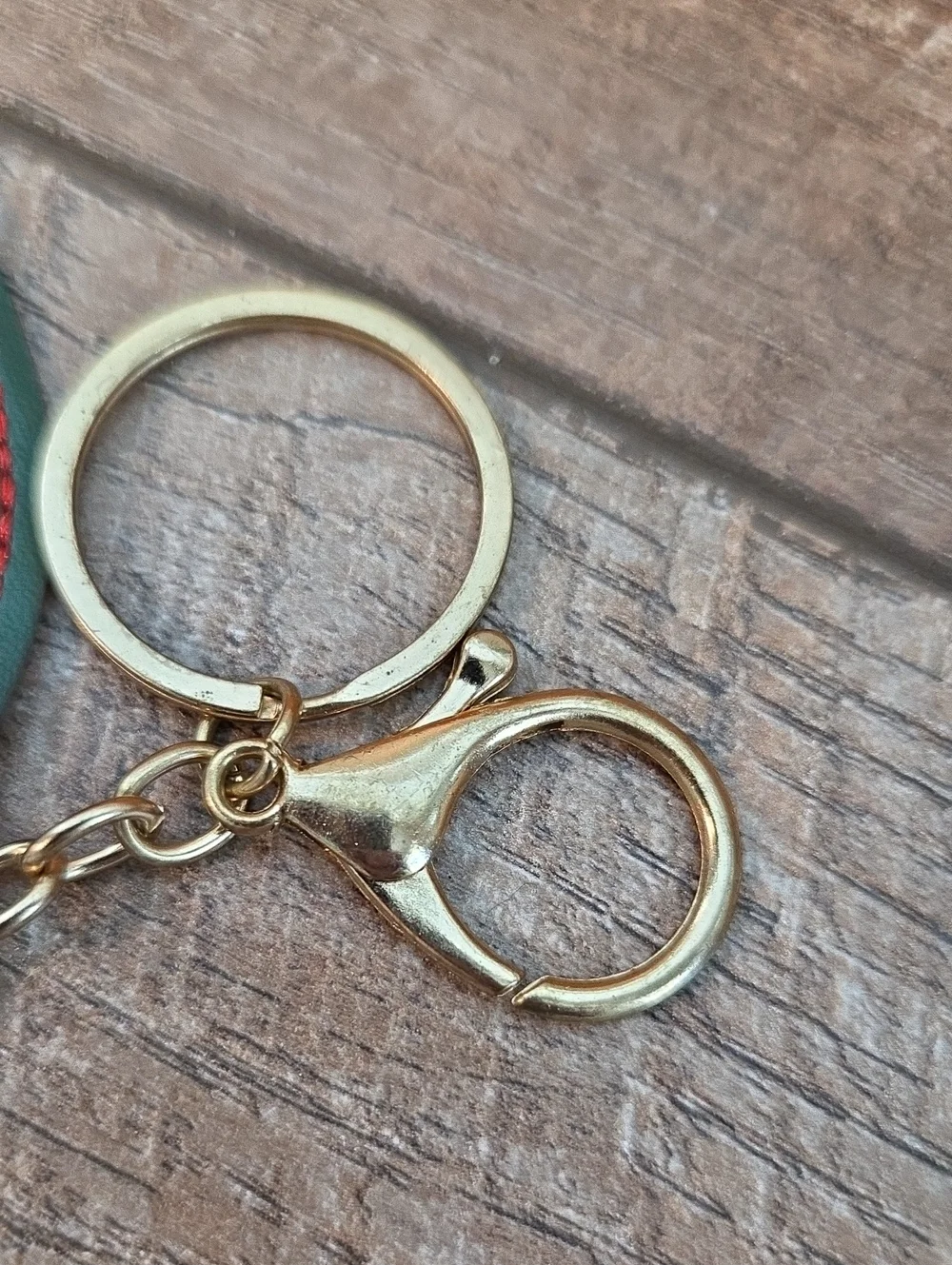 Fuzzy White Cherries Keychain